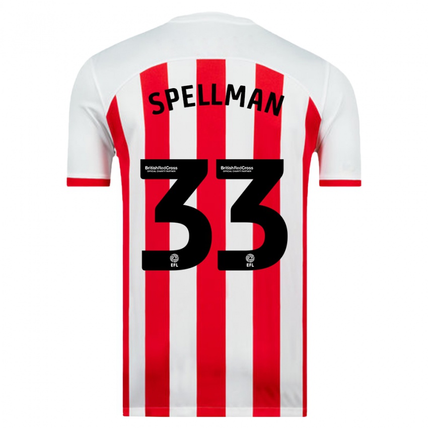 Hombre Camiseta Michael Spellman #33 Blanco 1ª Equipación 2023/24 La Camisa Argentina