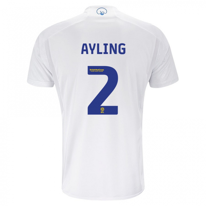 Hombre Camiseta Luke Ayling #2 Blanco 1ª Equipación 2023/24 La Camisa Argentina