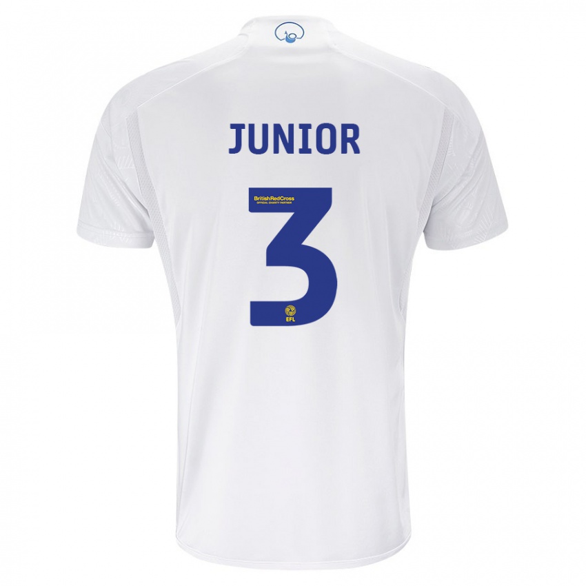 Hombre Camiseta Junior Firpo #3 Blanco 1ª Equipación 2023/24 La Camisa Argentina