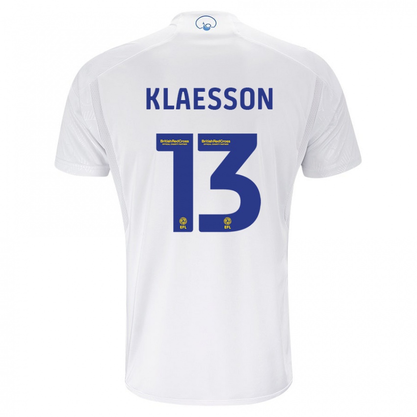 Hombre Camiseta Kristoffer Klaesson #13 Blanco 1ª Equipación 2023/24 La Camisa Argentina