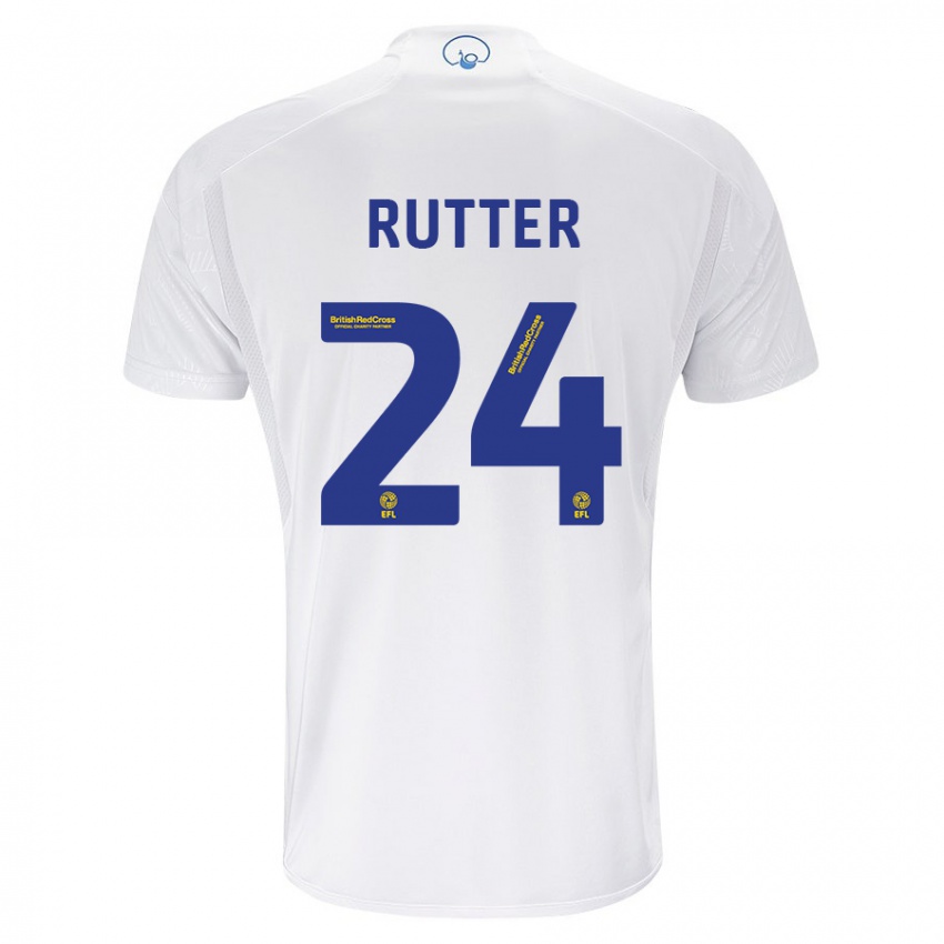 Hombre Camiseta Georginio Rutter #24 Blanco 1ª Equipación 2023/24 La Camisa Argentina