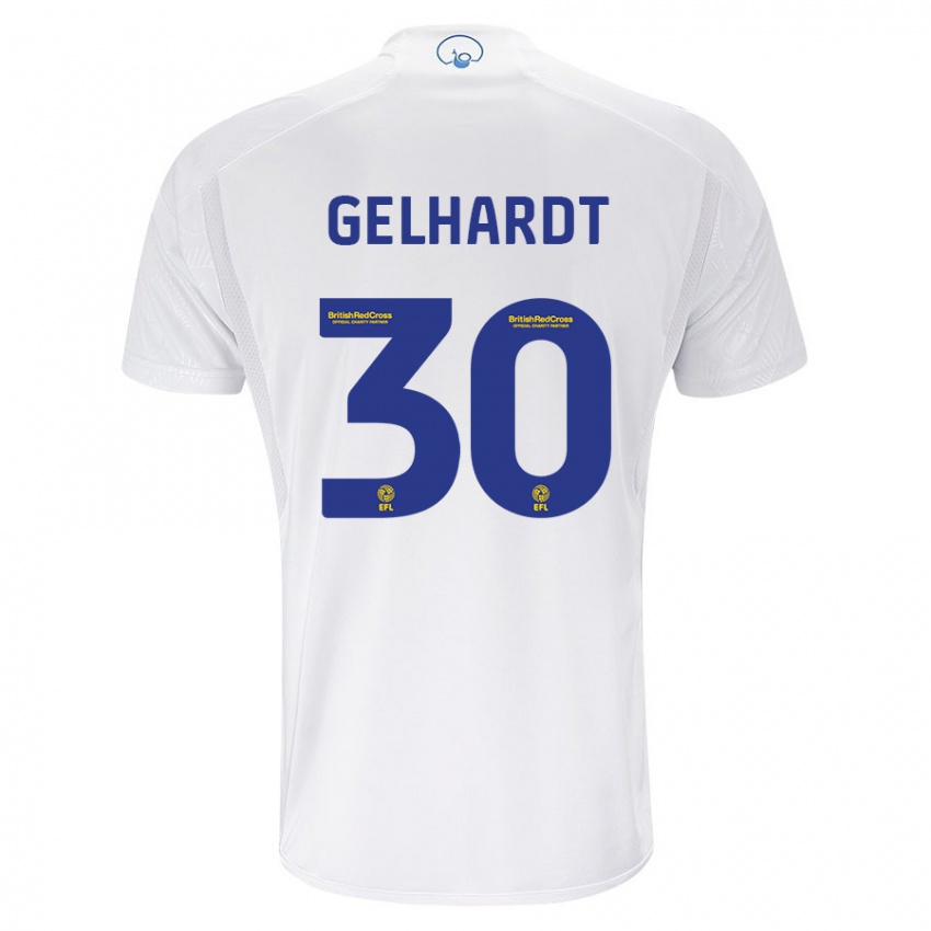 Hombre Camiseta Joe Gelhardt #30 Blanco 1ª Equipación 2023/24 La Camisa Argentina