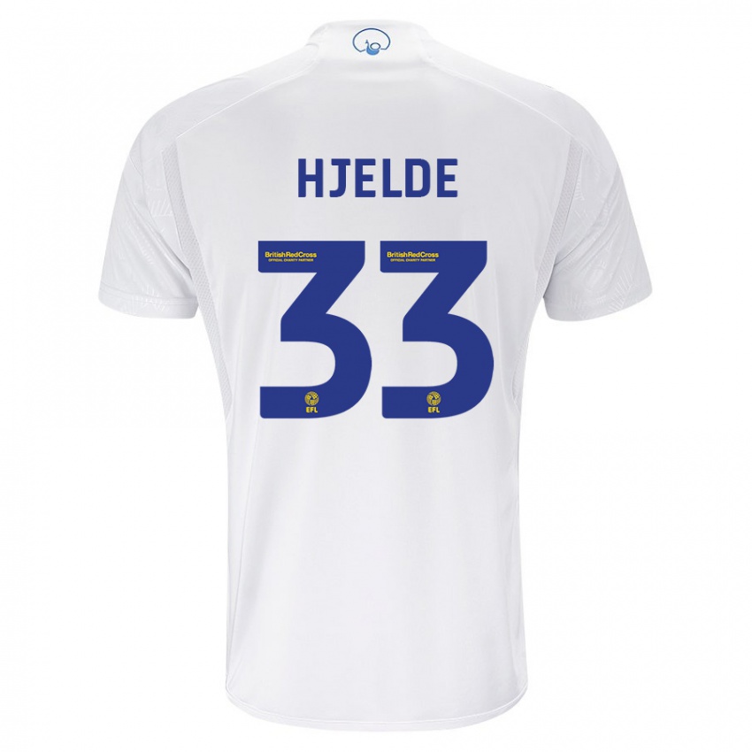 Hombre Camiseta Leo Fuhr Hjelde #33 Blanco 1ª Equipación 2023/24 La Camisa Argentina