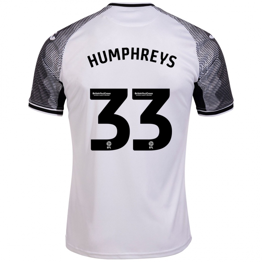 Hombre Camiseta Bashir Humphreys #33 Blanco 1ª Equipación 2023/24 La Camisa Argentina