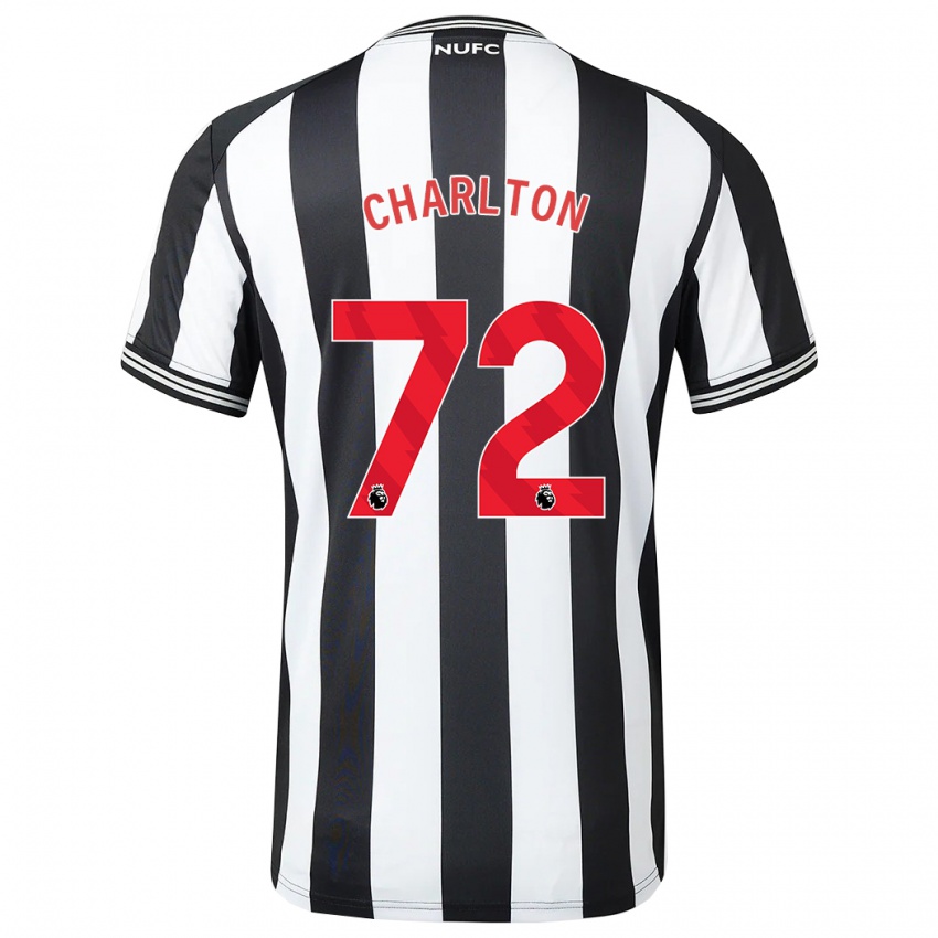 Hombre Camiseta Dylan Charlton #72 Blanco Negro 1ª Equipación 2023/24 La Camisa Argentina