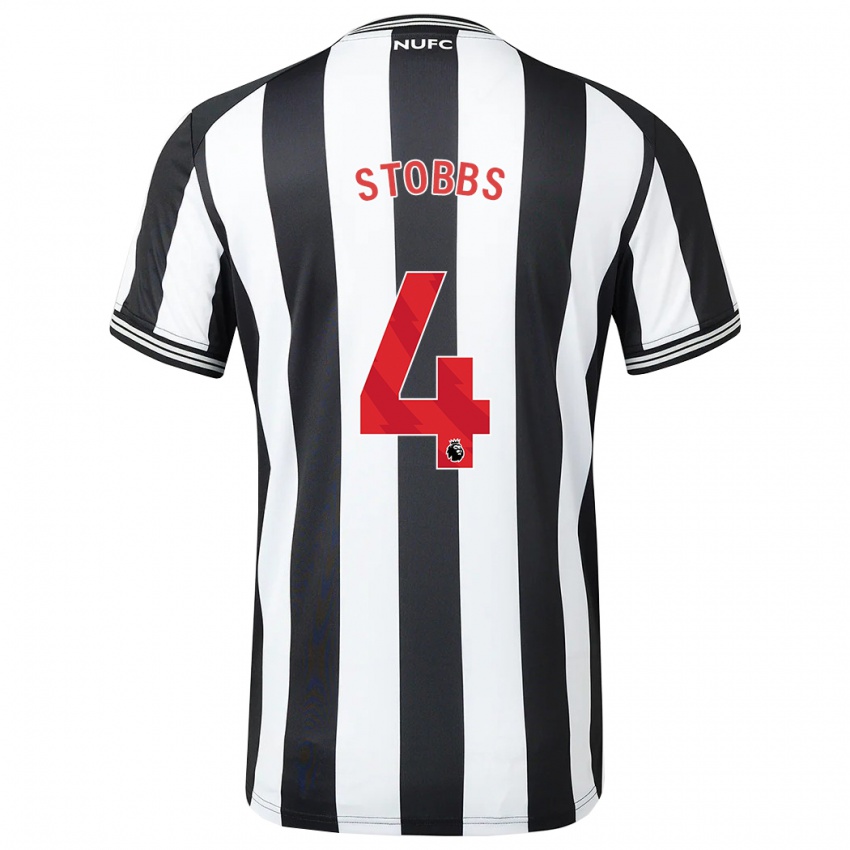 Hombre Camiseta Amber-Keegan Stobbs #4 Blanco Negro 1ª Equipación 2023/24 La Camisa Argentina