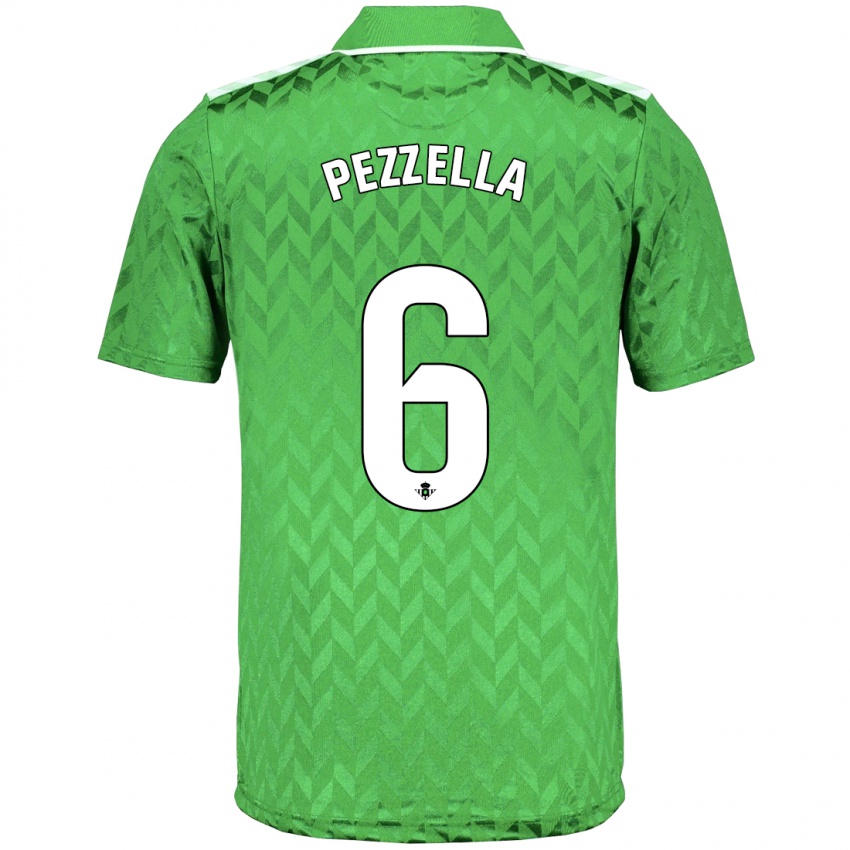 Hombre Camiseta German Pezzella #6 Verde 2ª Equipación 2023/24 La Camisa Argentina