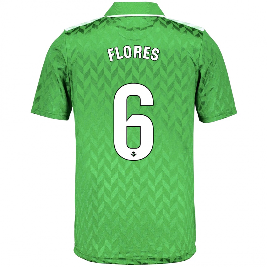 Hombre Camiseta Mateo Flores #6 Verde 2ª Equipación 2023/24 La Camisa Argentina
