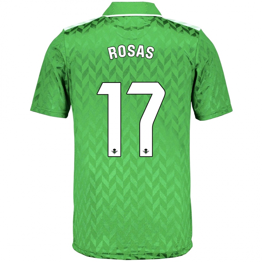 Hombre Camiseta Berto Rosas #17 Verde 2ª Equipación 2023/24 La Camisa Argentina