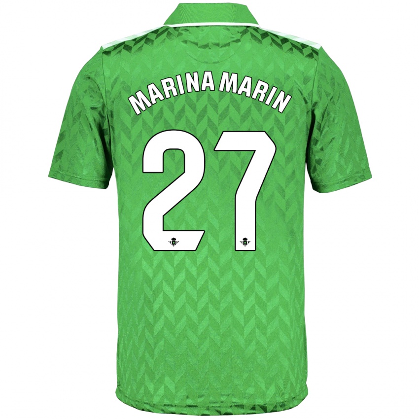 Hombre Camiseta Marina Marín #27 Verde 2ª Equipación 2023/24 La Camisa Argentina