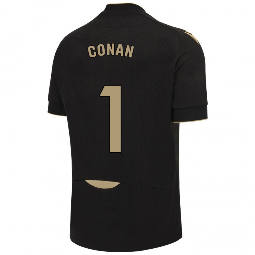 Hombre Camiseta Conan Ledesma #1 Negro 2ª Equipación 2023/24 La Camisa Argentina