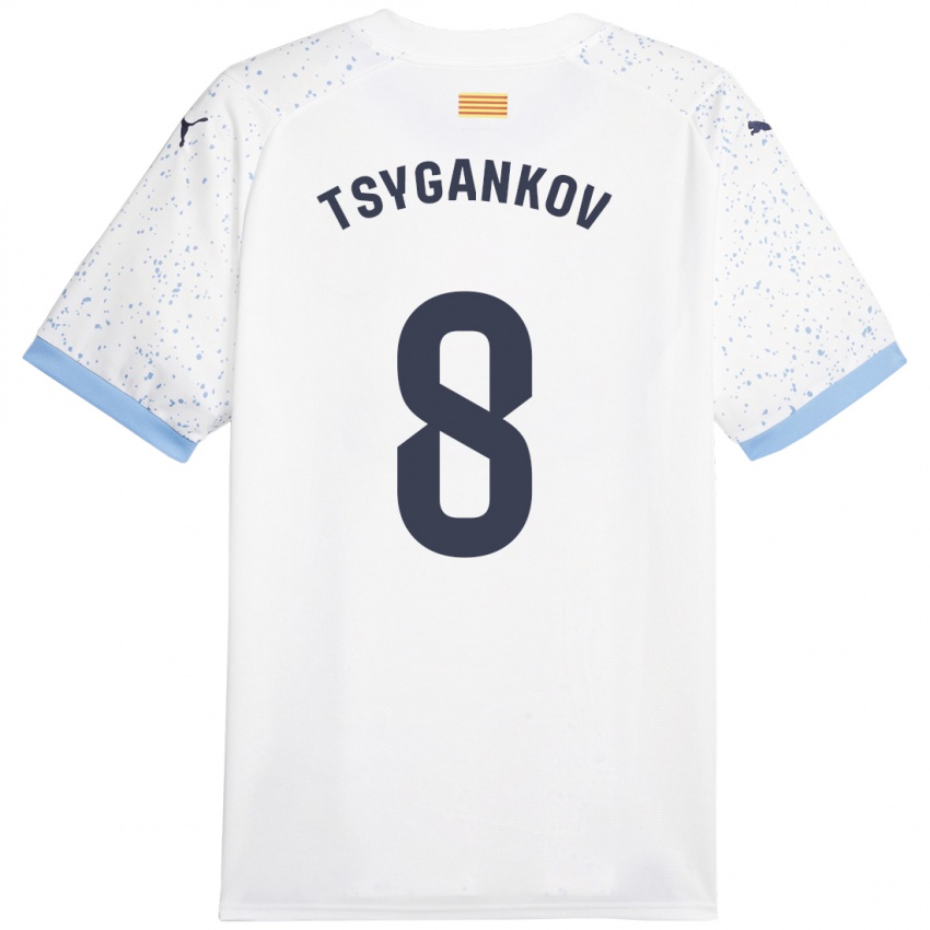 Hombre Camiseta Viktor Tsygankov #8 Blanco 2ª Equipación 2023/24 La Camisa Argentina