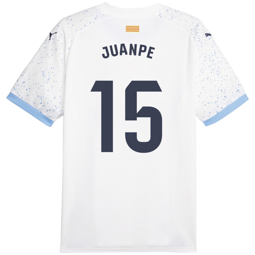 Hombre Camiseta Juanpe #15 Blanco 2ª Equipación 2023/24 La Camisa Argentina