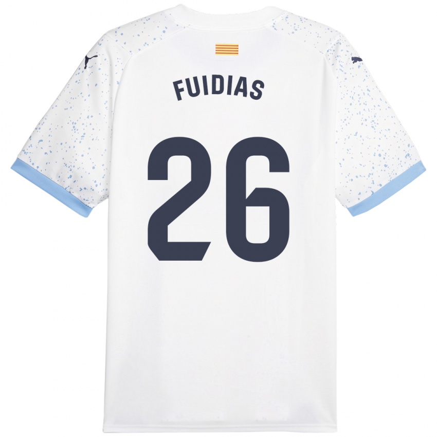 Hombre Camiseta Toni Fuidias #26 Blanco 2ª Equipación 2023/24 La Camisa Argentina