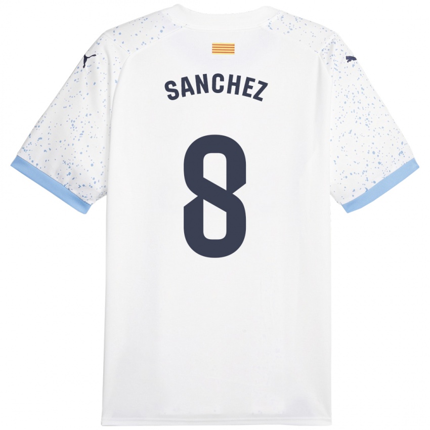 Hombre Camiseta Miguel Ángel Sánchez #8 Blanco 2ª Equipación 2023/24 La Camisa Argentina