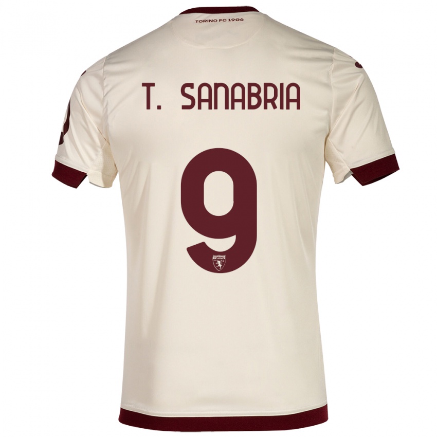 Hombre Camiseta Antonio Sanabria #9 Champán 2ª Equipación 2023/24 La Camisa Argentina