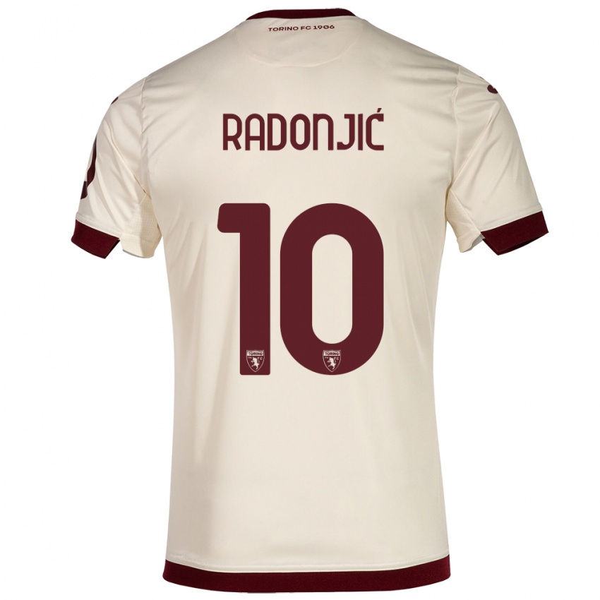 Hombre Camiseta Nemanja Radonjic #10 Champán 2ª Equipación 2023/24 La Camisa Argentina