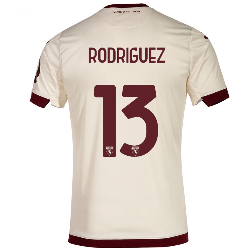 Hombre Camiseta Ricardo Rodríguez #13 Champán 2ª Equipación 2023/24 La Camisa Argentina