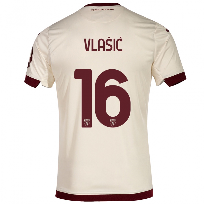 Hombre Camiseta Nikola Vlašić #16 Champán 2ª Equipación 2023/24 La Camisa Argentina