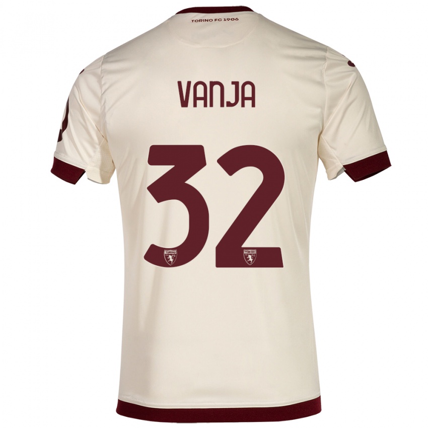 Hombre Camiseta Vanja Milinković-Savić #32 Champán 2ª Equipación 2023/24 La Camisa Argentina