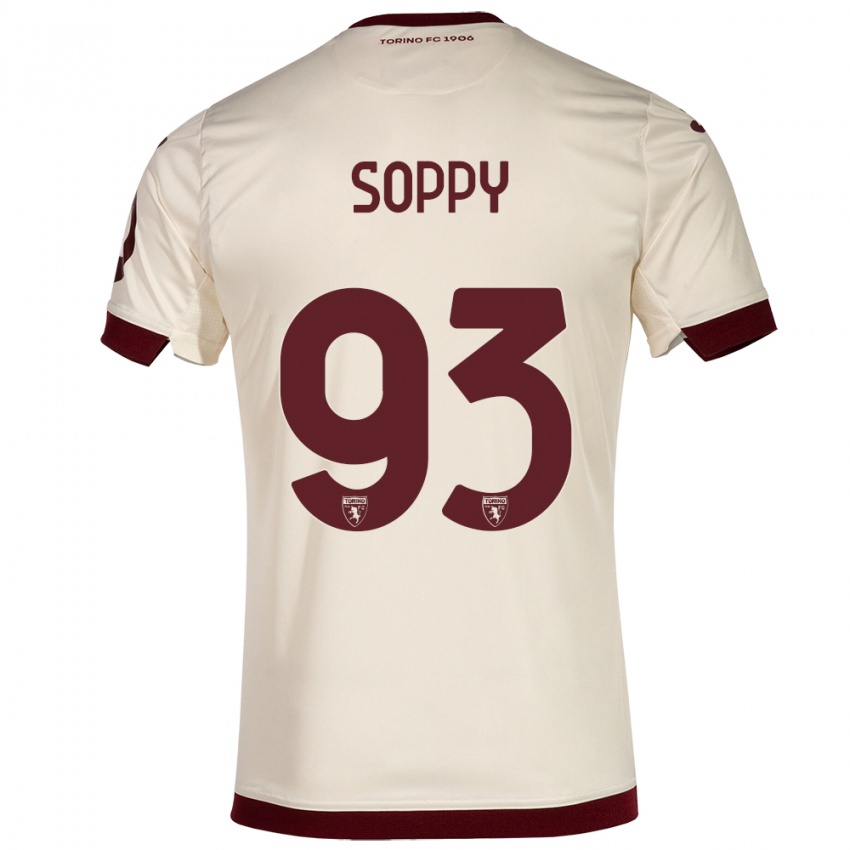 Hombre Camiseta Brandon Soppy #93 Champán 2ª Equipación 2023/24 La Camisa Argentina