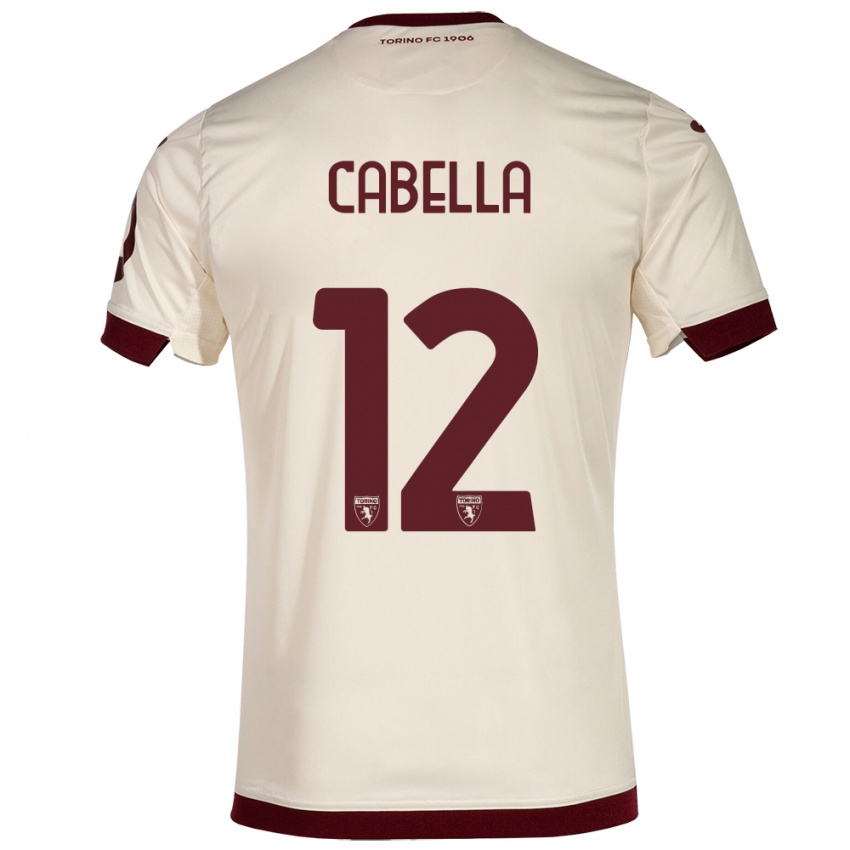 Hombre Camiseta Matteo Cabella #12 Champán 2ª Equipación 2023/24 La Camisa Argentina