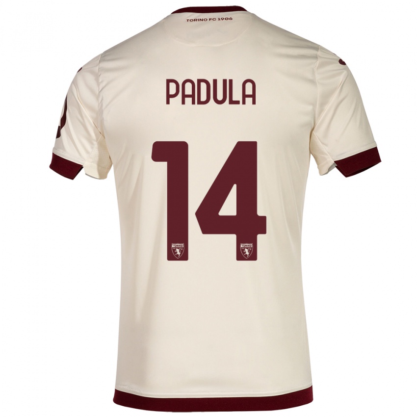 Hombre Camiseta Cristian Padula #14 Champán 2ª Equipación 2023/24 La Camisa Argentina