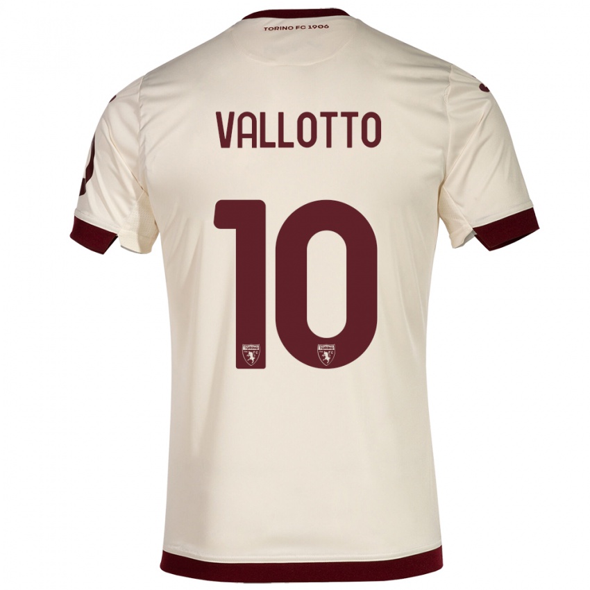 Hombre Camiseta Greta Vallotto #10 Champán 2ª Equipación 2023/24 La Camisa Argentina