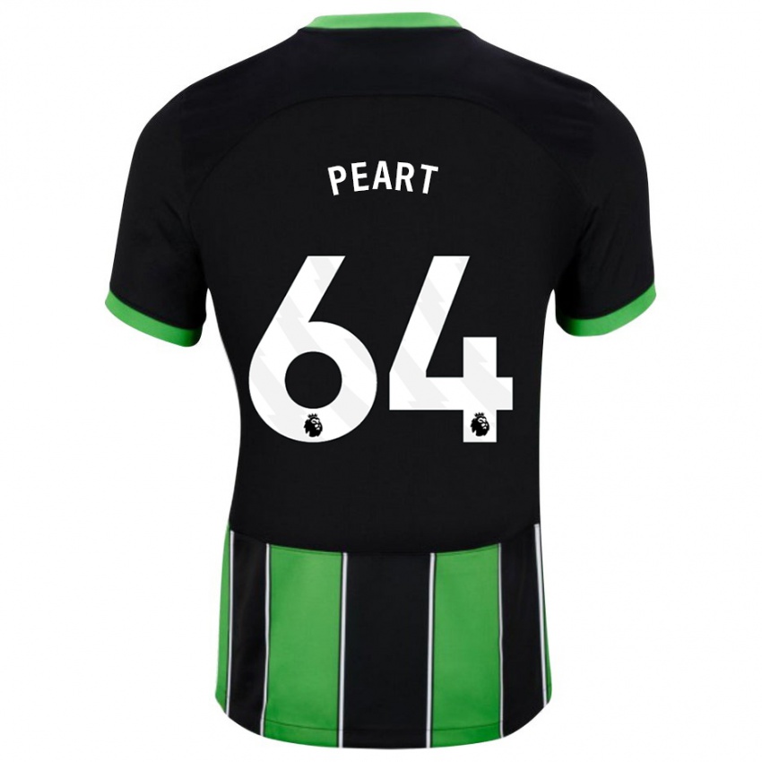 Hombre Camiseta Brody Peart #64 Verde Negro 2ª Equipación 2023/24 La Camisa Argentina