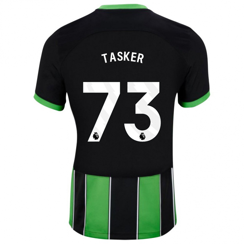 Hombre Camiseta Charlie Tasker #73 Verde Negro 2ª Equipación 2023/24 La Camisa Argentina