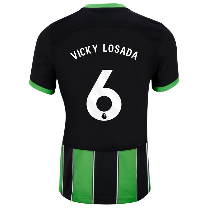 Hombre Camiseta María Victoria Losada Gómez #6 Verde Negro 2ª Equipación 2023/24 La Camisa Argentina