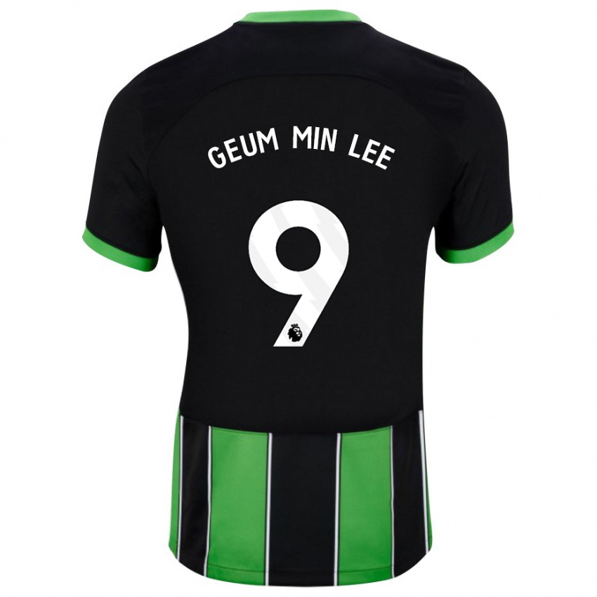 Hombre Camiseta Lee Geum-Min #9 Verde Negro 2ª Equipación 2023/24 La Camisa Argentina