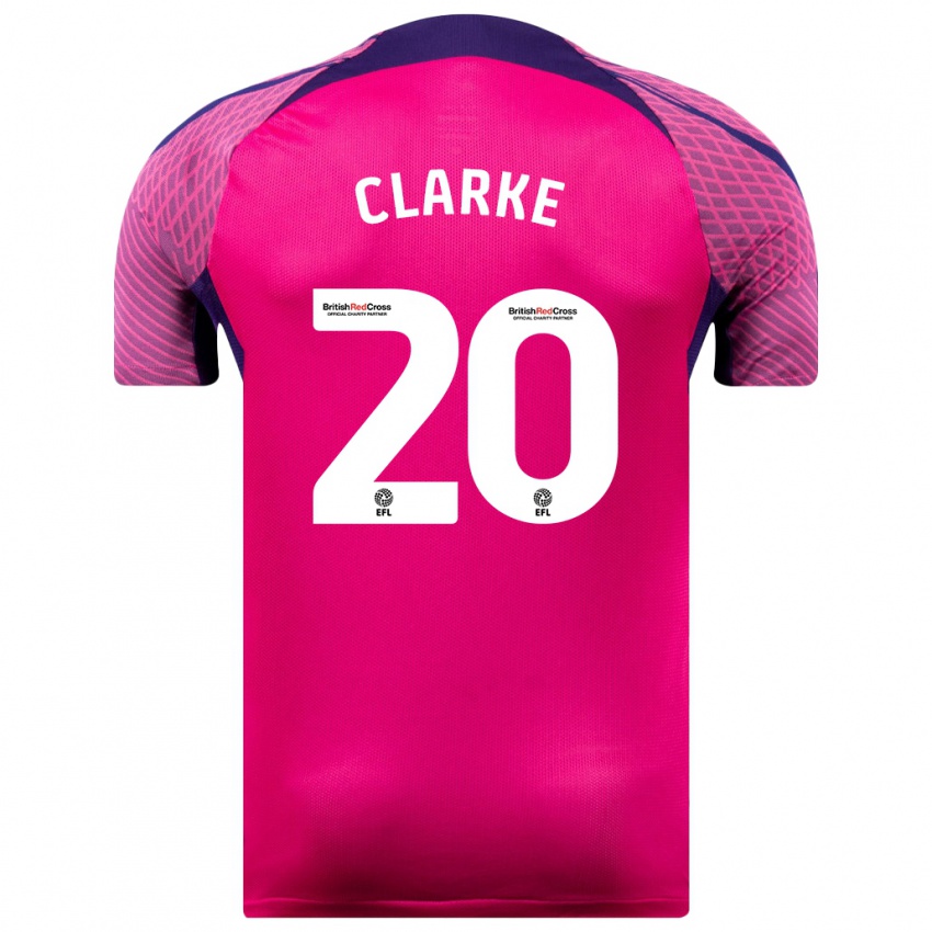 Hombre Camiseta Jack Clarke #20 Morado 2ª Equipación 2023/24 La Camisa Argentina