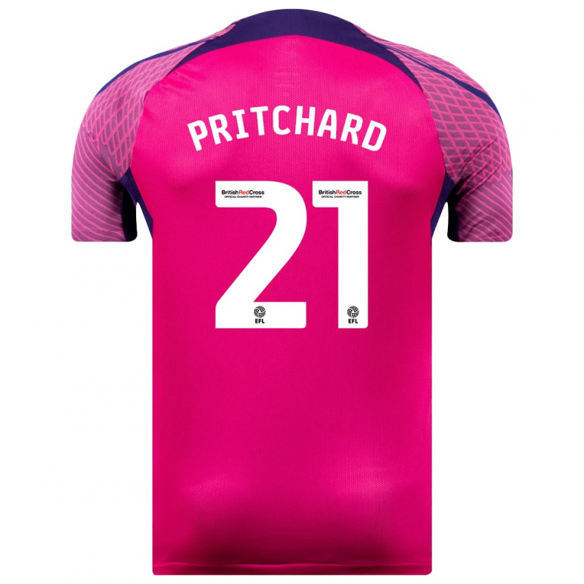 Hombre Camiseta Alex Pritchard #21 Morado 2ª Equipación 2023/24 La Camisa Argentina