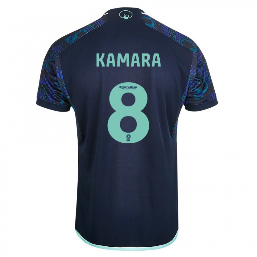 Hombre Camiseta Glen Kamara #8 Azul 2ª Equipación 2023/24 La Camisa Argentina