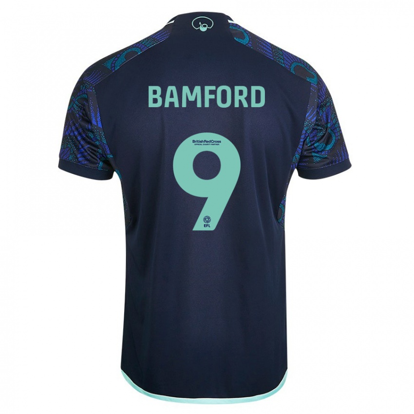 Hombre Camiseta Patrick Bamford #9 Azul 2ª Equipación 2023/24 La Camisa Argentina