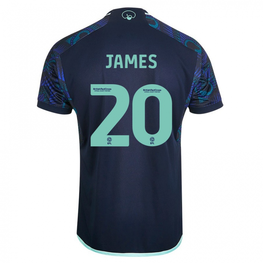 Hombre Camiseta Daniel James #20 Azul 2ª Equipación 2023/24 La Camisa Argentina