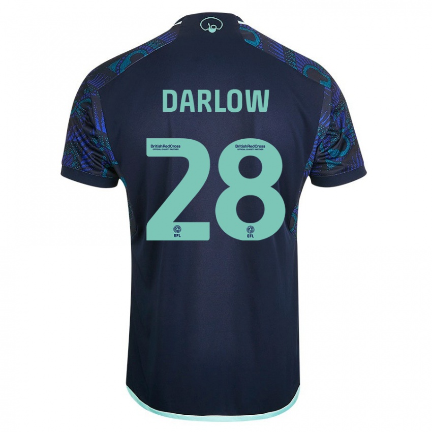 Hombre Camiseta Karl Darlow #28 Azul 2ª Equipación 2023/24 La Camisa Argentina