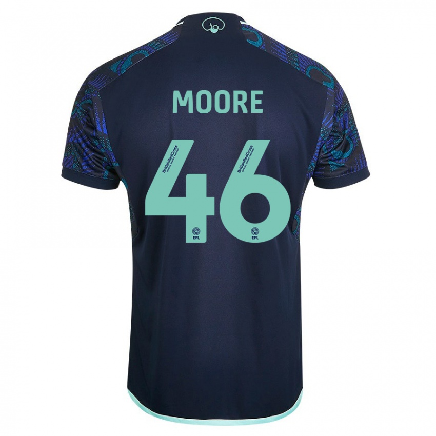 Hombre Camiseta Kris Moore #46 Azul 2ª Equipación 2023/24 La Camisa Argentina