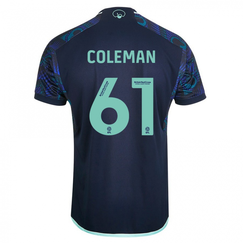 Hombre Camiseta Cian Coleman #61 Azul 2ª Equipación 2023/24 La Camisa Argentina