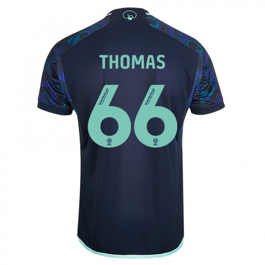 Hombre Camiseta Luca Thomas #66 Azul 2ª Equipación 2023/24 La Camisa Argentina