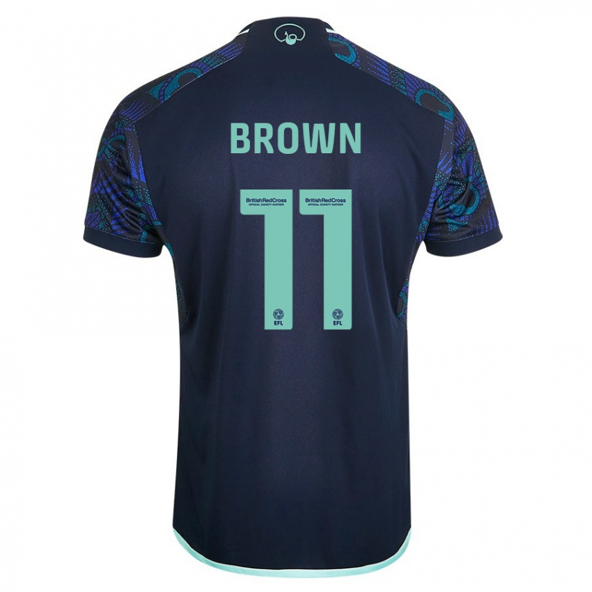 Hombre Camiseta Abbie Brown #11 Azul 2ª Equipación 2023/24 La Camisa Argentina