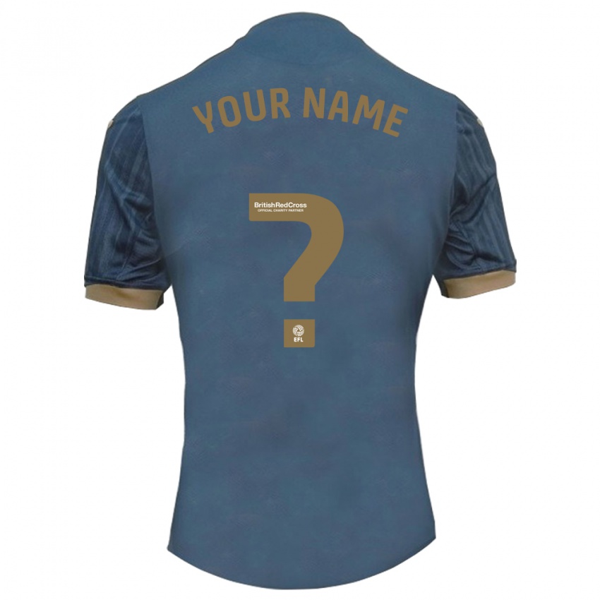Hombre Camiseta Su Nombre #0 Verde Azulado Oscuro 2ª Equipación 2023/24 La Camisa Argentina