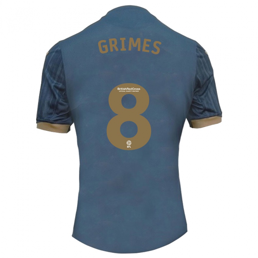 Hombre Camiseta Matt Grimes #8 Verde Azulado Oscuro 2ª Equipación 2023/24 La Camisa Argentina