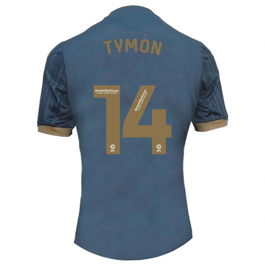 Hombre Camiseta Josh Tymon #14 Verde Azulado Oscuro 2ª Equipación 2023/24 La Camisa Argentina