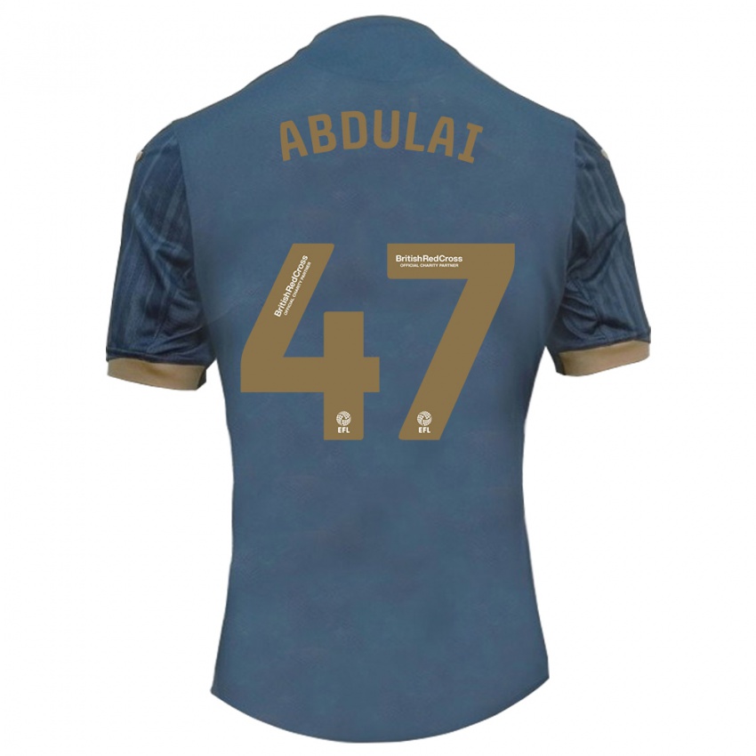 Hombre Camiseta Azeem Abdulai #47 Verde Azulado Oscuro 2ª Equipación 2023/24 La Camisa Argentina