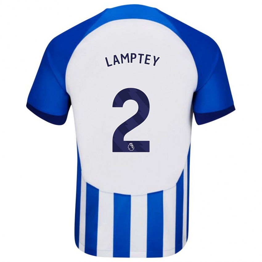 Mujer Camiseta Tariq Lamptey #2 Azul 1ª Equipación 2023/24 La Camisa Argentina