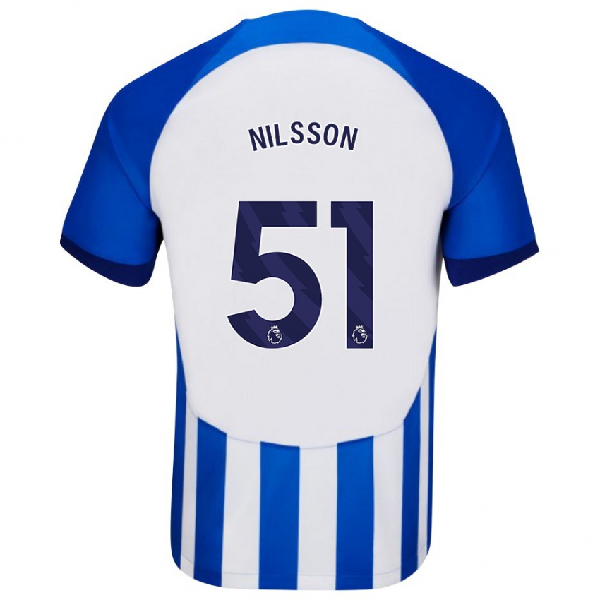 Mujer Camiseta Casper Nilsson #51 Azul 1ª Equipación 2023/24 La Camisa Argentina