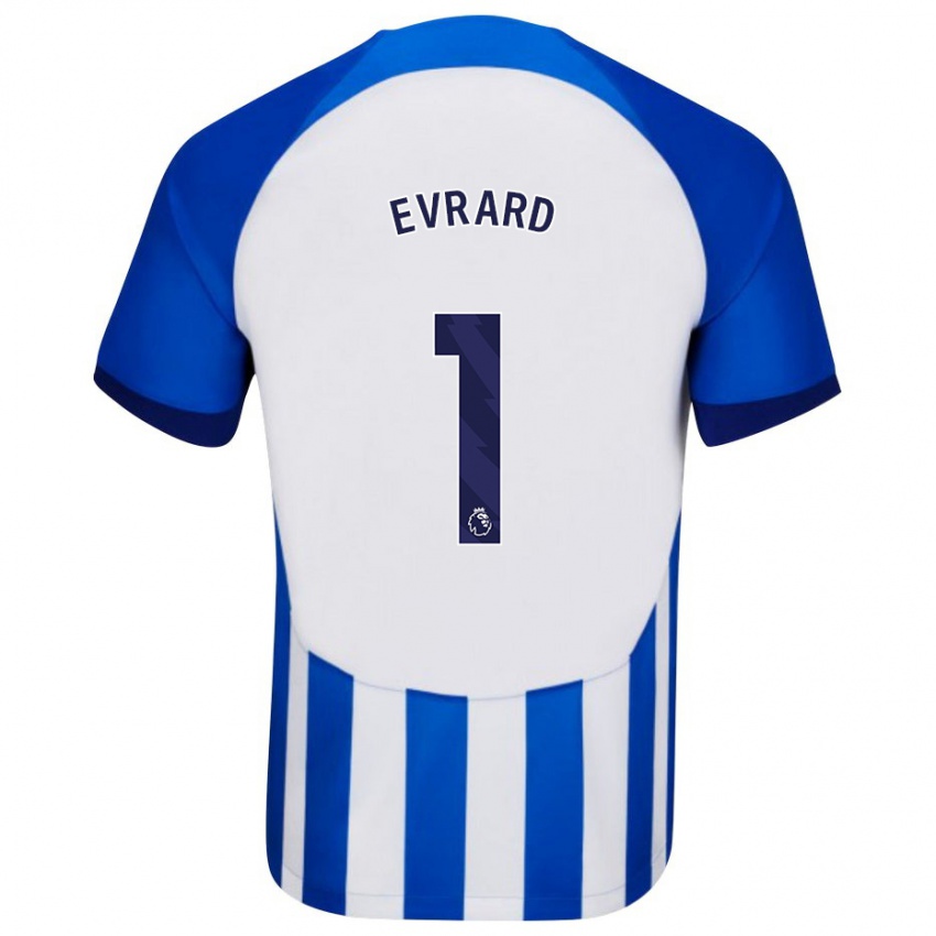 Mujer Camiseta Nicky Evrard #1 Azul 1ª Equipación 2023/24 La Camisa Argentina