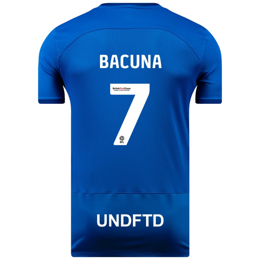 Mujer Camiseta Juninho Bacuna #7 Azul 1ª Equipación 2023/24 La Camisa Argentina